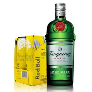 Combo Gin Tanqueray 750 ml + 4 Red Bull Tropical 250 ml