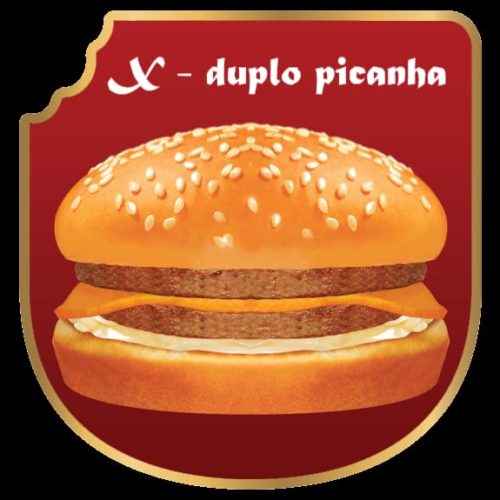 Sanduíche Hamburguer X Picanha Duplo