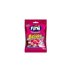 FINI BALA GELATINA BEIJOS MORANGO 80 G